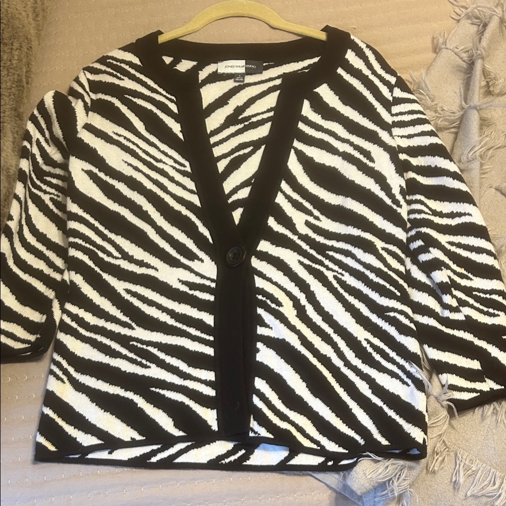Black and White Zebra Cardigan